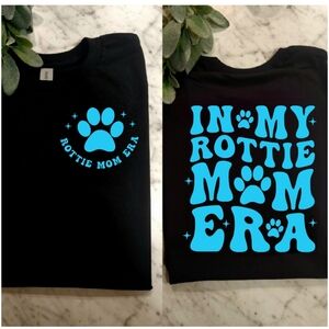 Rottweiler mom shirt rottie dog mom cute retro black and blue